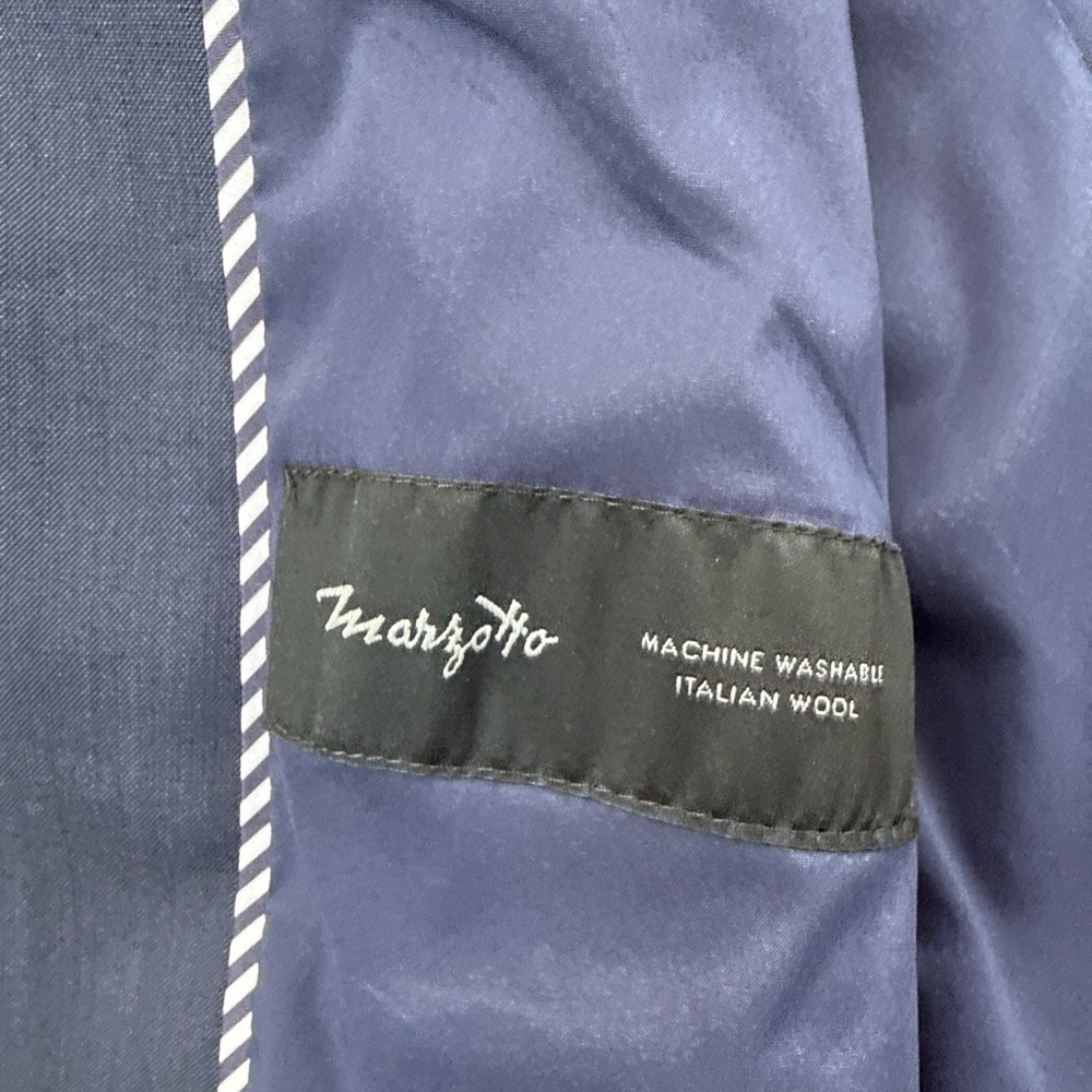 Banana Republic Classic Fit Blue Blazer 2‎ Marzotto Italian Wool Blend Workwear - Picture 12 of 16